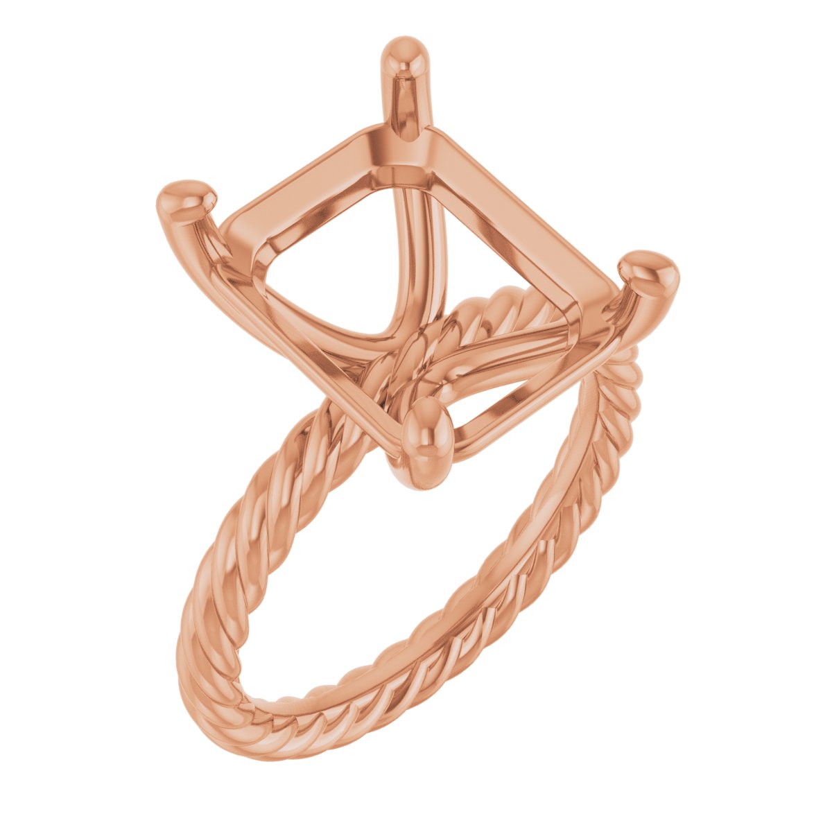 Solitaire Rope Engagement Ring