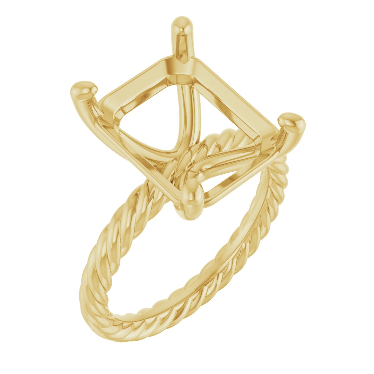 Solitaire Rope Engagement Ring