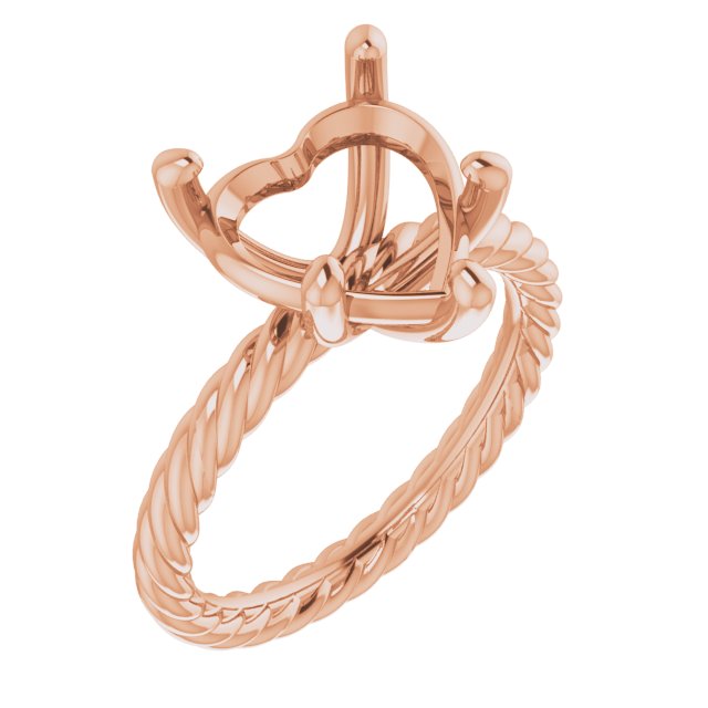 Solitaire Rope Engagement Ring