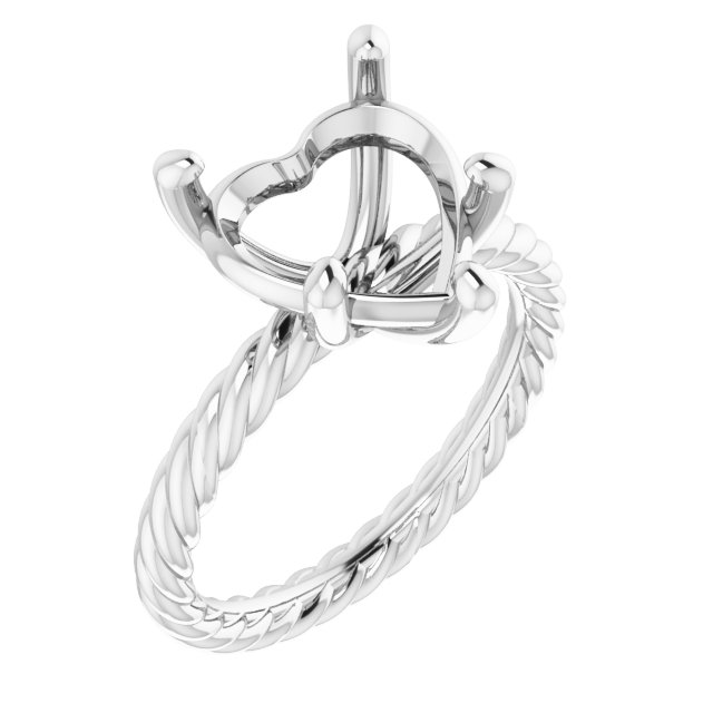 Solitaire Rope Engagement Ring