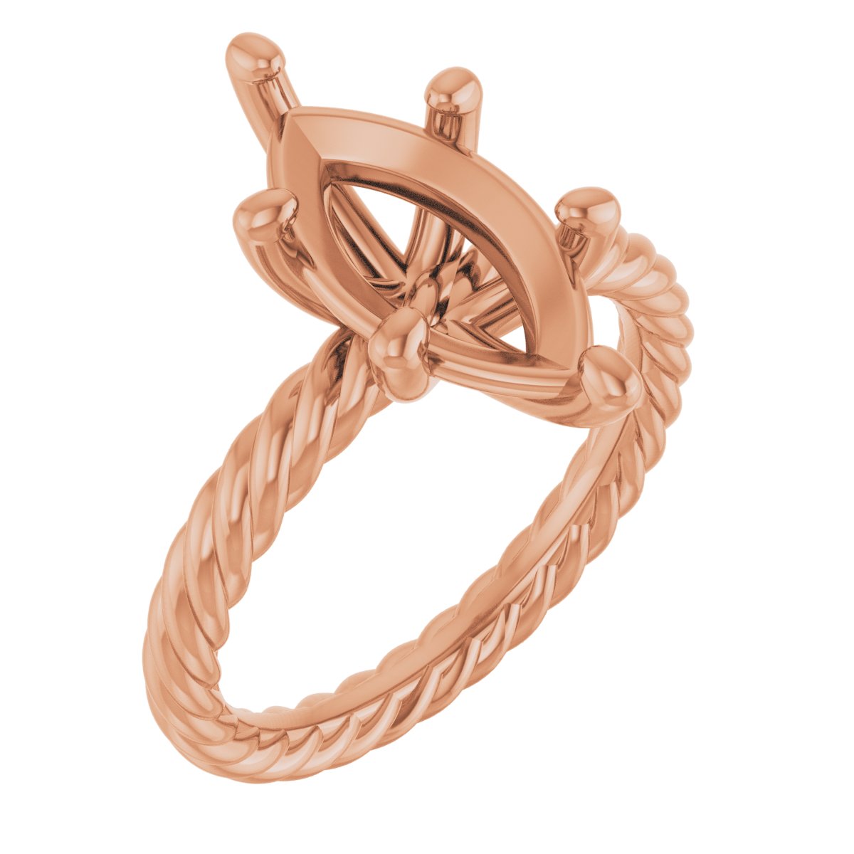 Solitaire Rope Engagement Ring