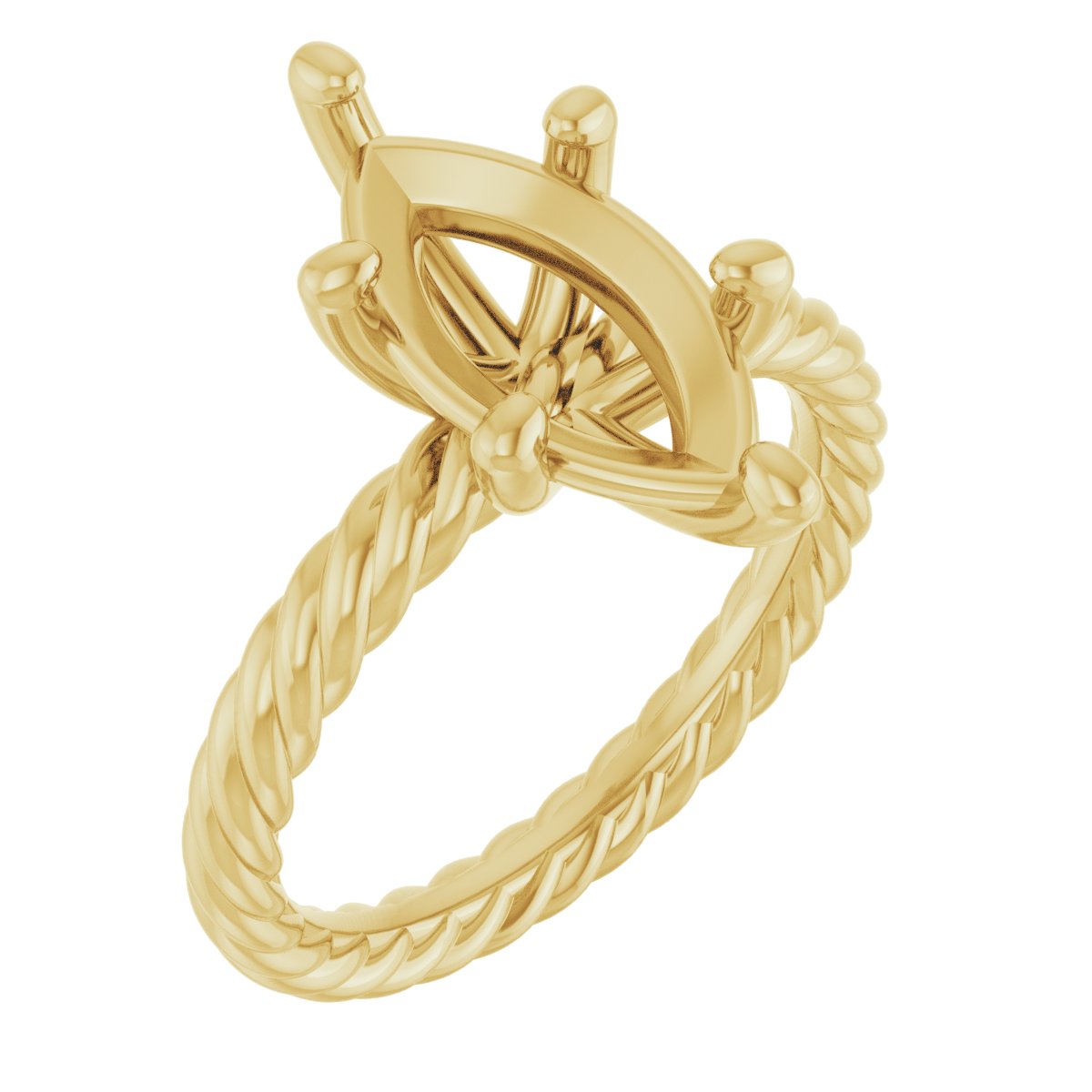 Solitaire Rope Engagement Ring