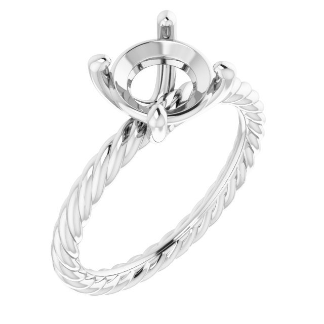 Solitaire Rope Engagement Ring