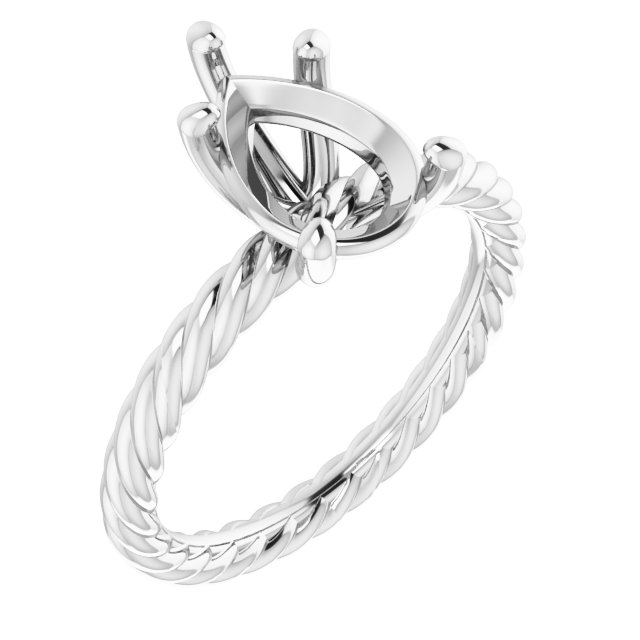 Solitaire Rope Engagement Ring