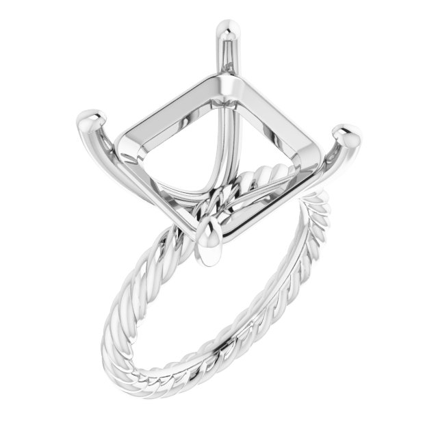 Solitaire Rope Engagement Ring