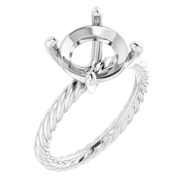 Solitaire Rope Engagement Ring