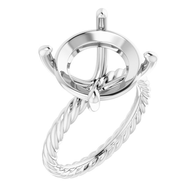 Solitaire Rope Engagement Ring