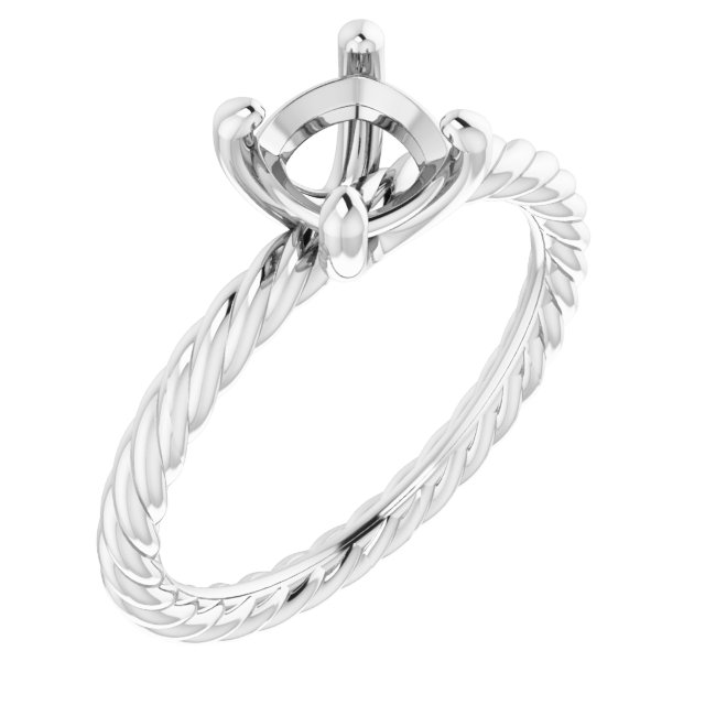Solitaire Rope Engagement Ring