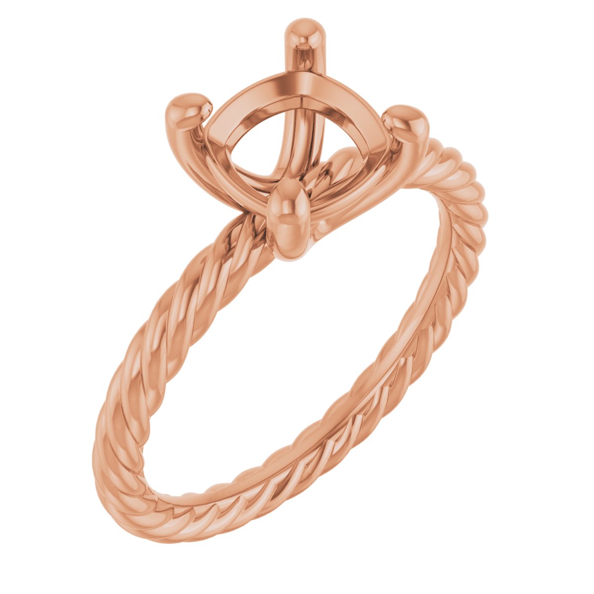 Solitaire Rope Engagement Ring