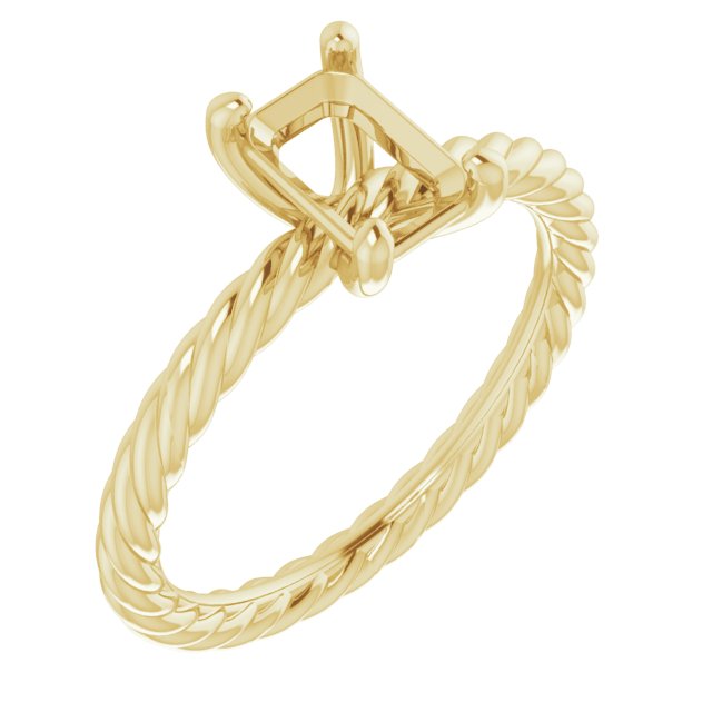 Solitaire Rope Engagement Ring