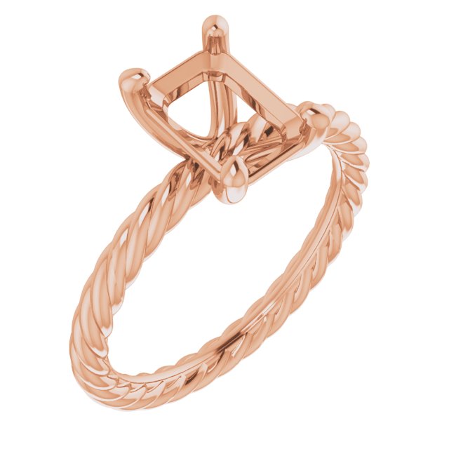 Solitaire Rope Engagement Ring