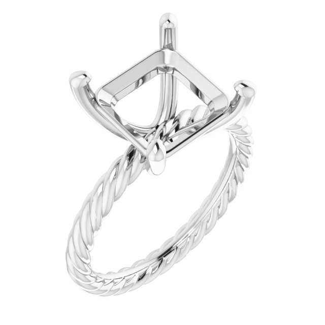 Solitaire Rope Engagement Ring