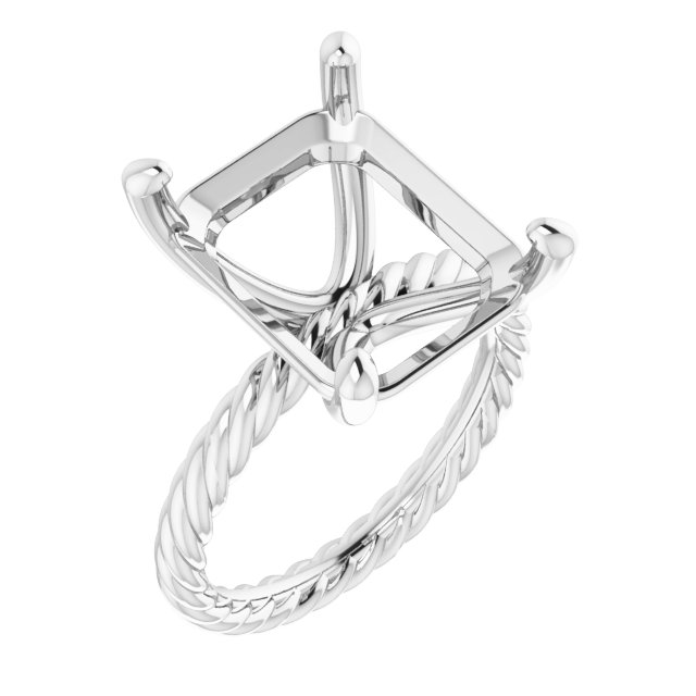 Solitaire Rope Engagement Ring