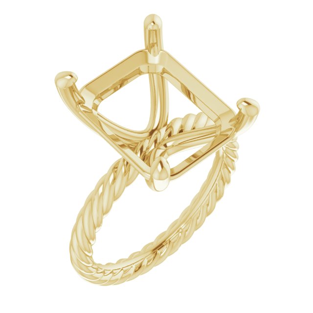 Solitaire Rope Engagement Ring