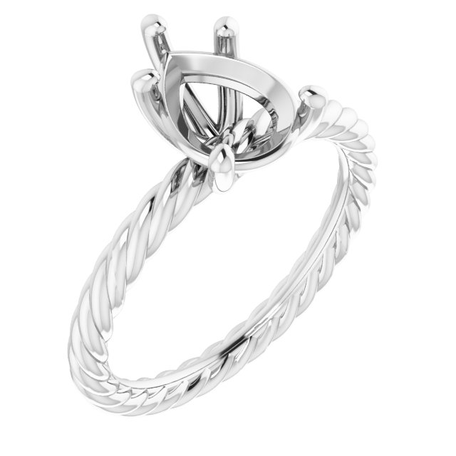 Solitaire Rope Engagement Ring