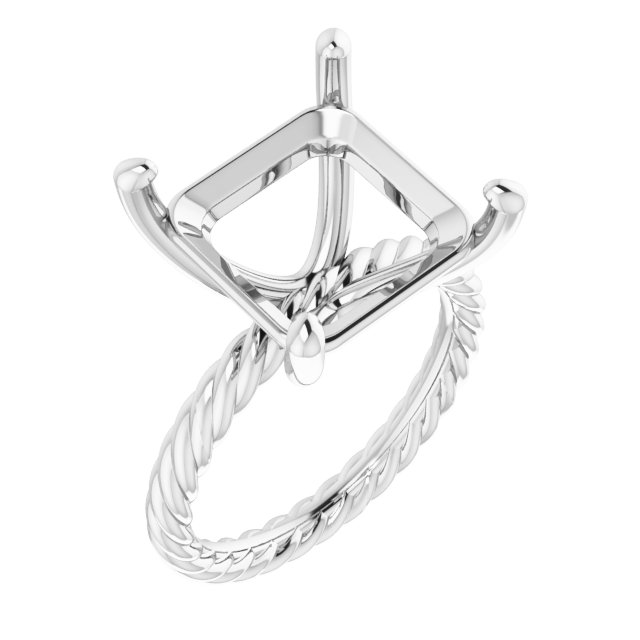 Solitaire Rope Engagement Ring