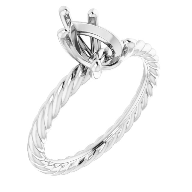 Solitaire Rope Engagement Ring