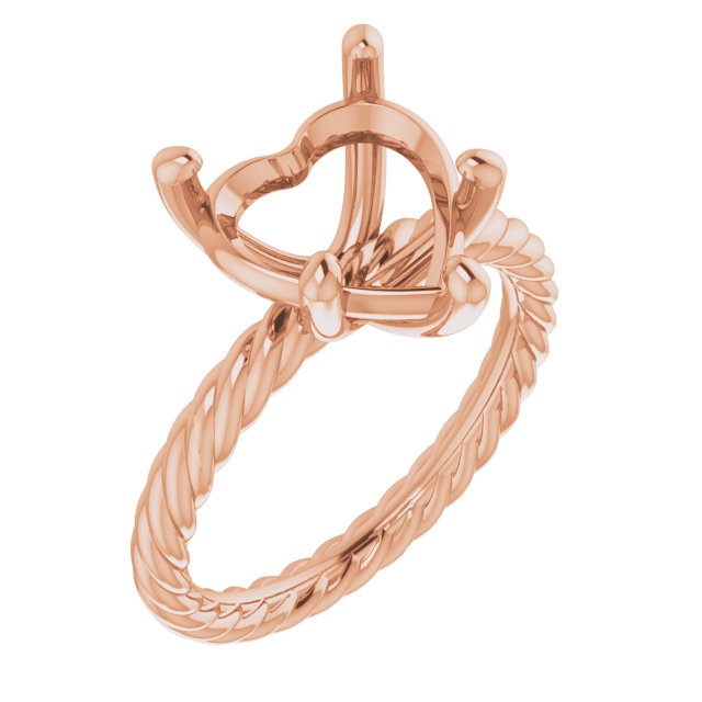 Solitaire Rope Engagement Ring