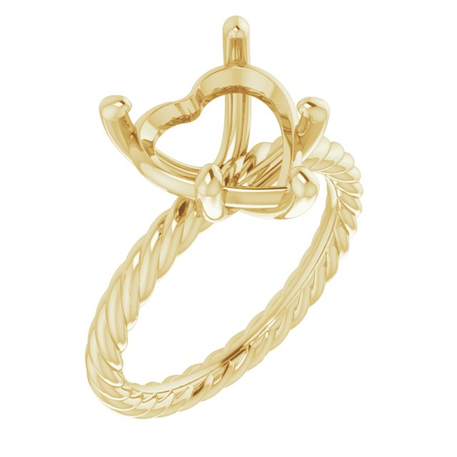 Solitaire Rope Engagement Ring