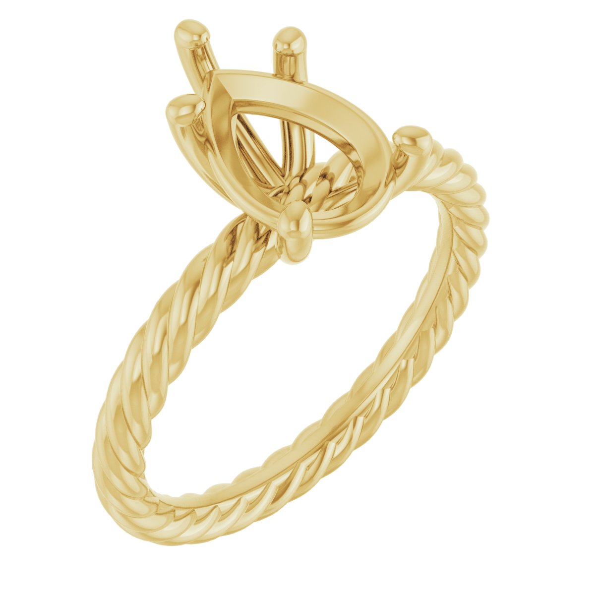 Solitaire Rope Engagement Ring