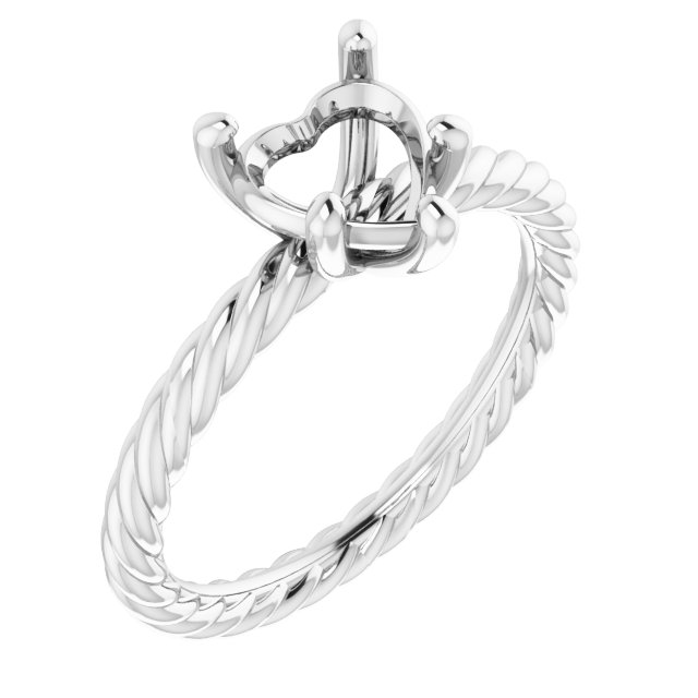 Solitaire Rope Engagement Ring