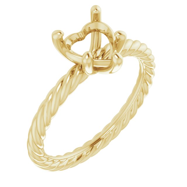 Solitaire Rope Engagement Ring