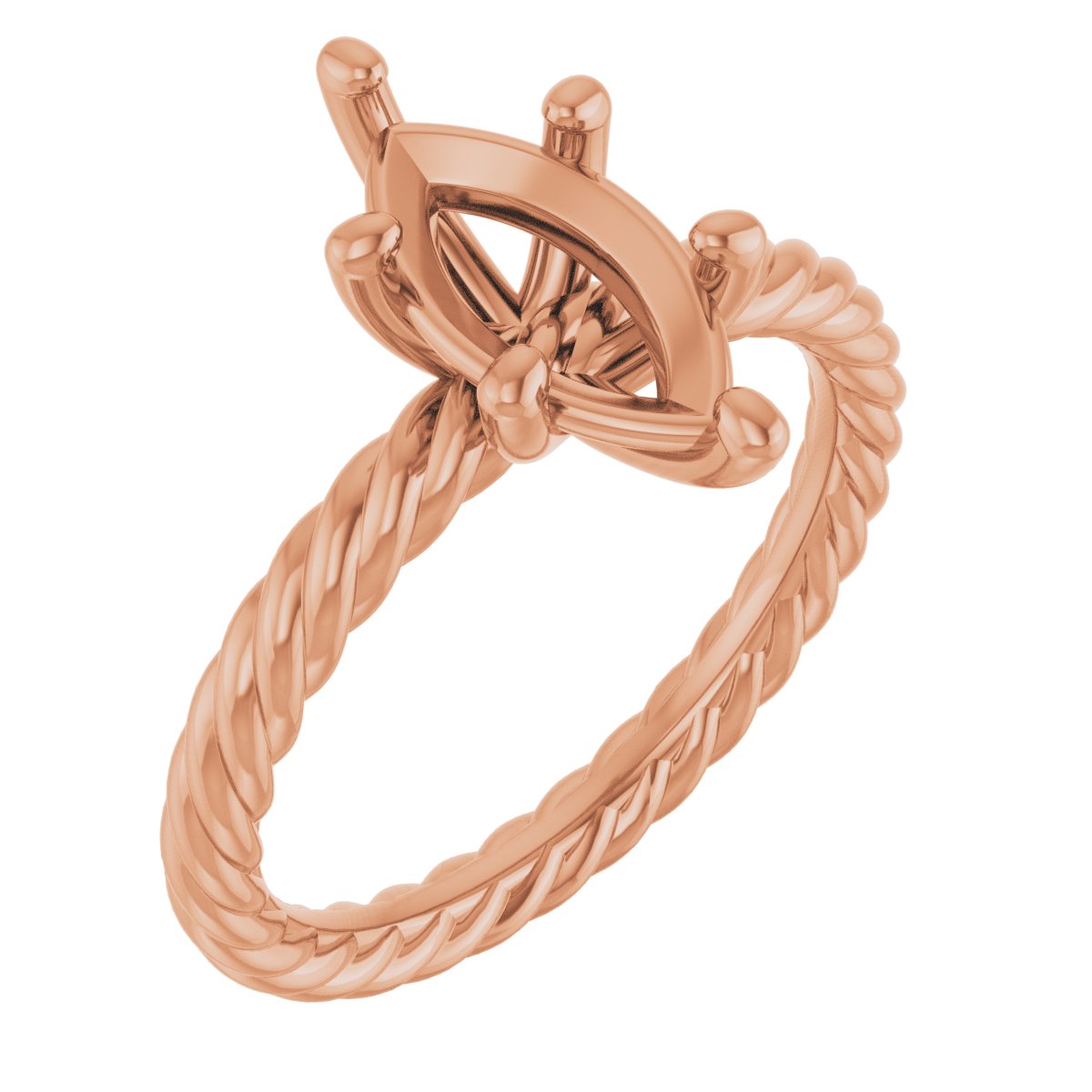 Solitaire Rope Engagement Ring