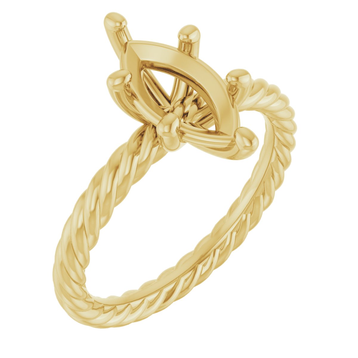 Solitaire Rope Engagement Ring
