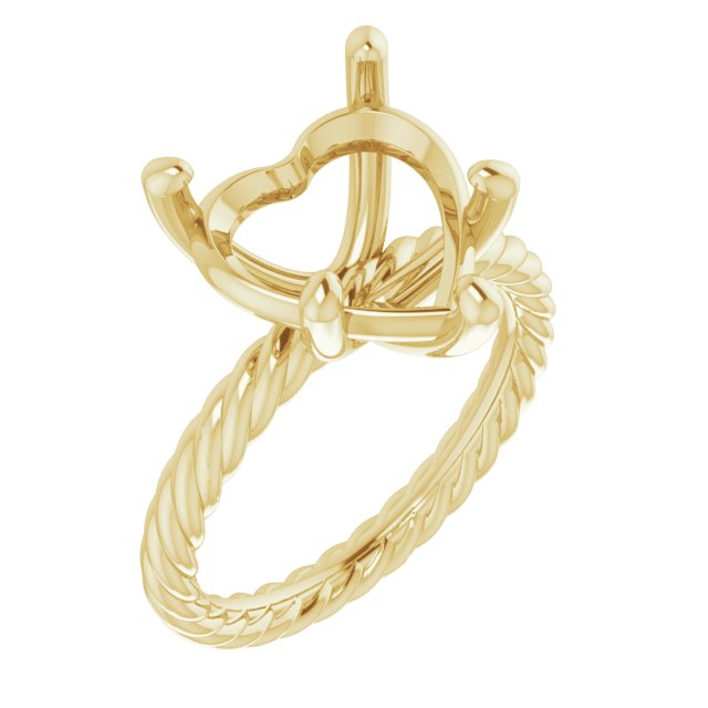 Solitaire Rope Engagement Ring