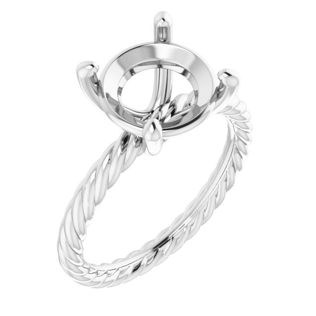 Solitaire Rope Engagement Ring