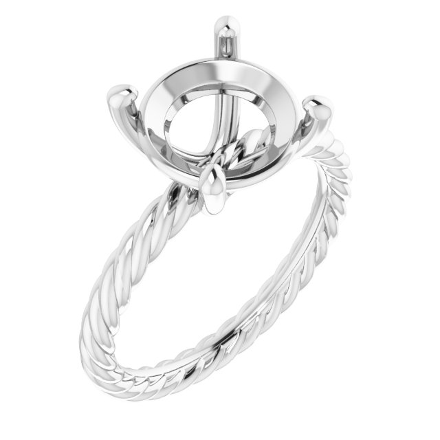 Solitaire Rope Engagement Ring