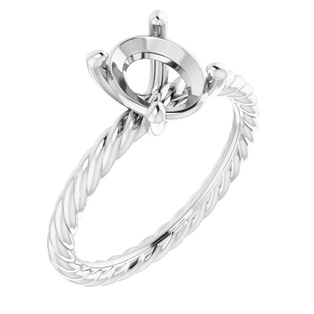 Solitaire Rope Engagement Ring