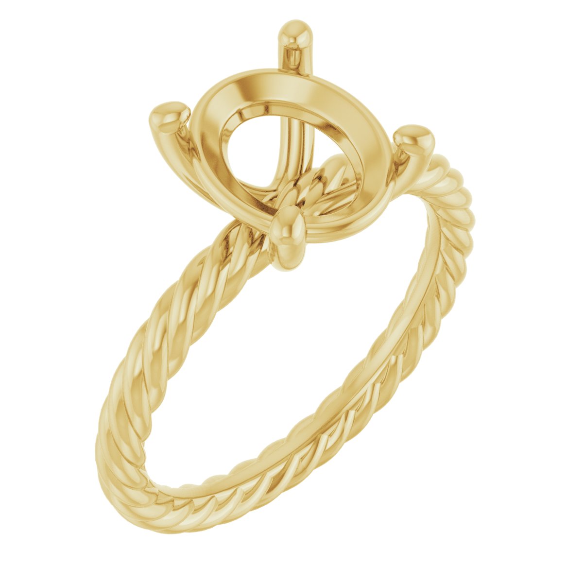 Solitaire Rope Engagement Ring