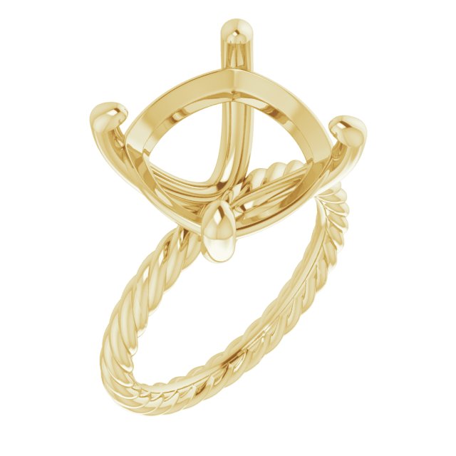 Solitaire Rope Engagement Ring