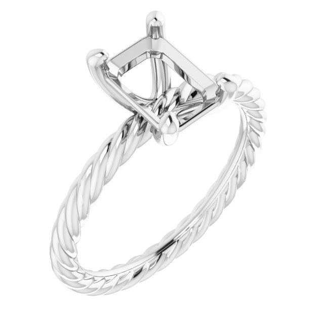 Solitaire Rope Engagement Ring