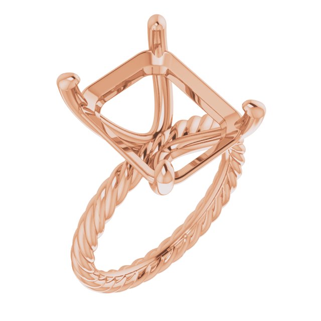 Solitaire Rope Engagement Ring