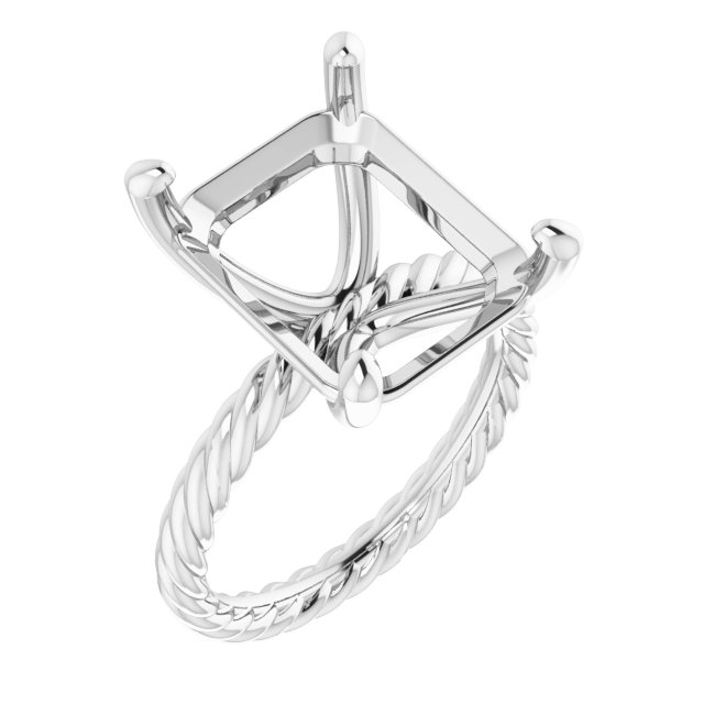 Solitaire Rope Engagement Ring