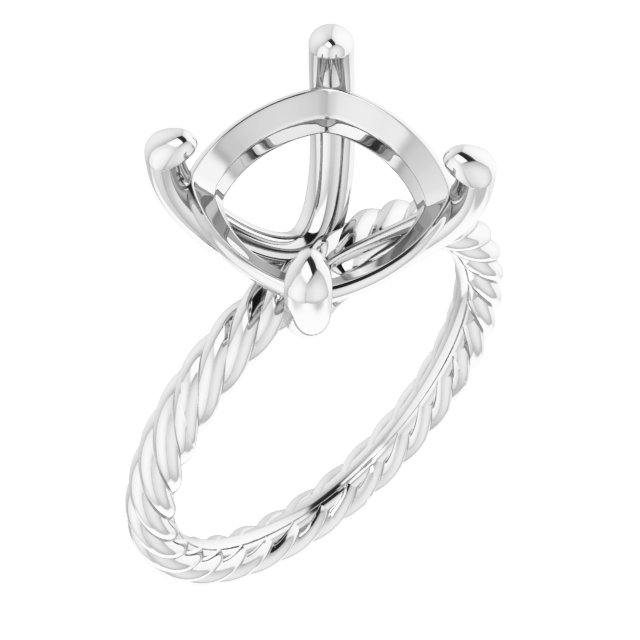 Solitaire Rope Engagement Ring