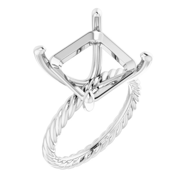 Solitaire Rope Engagement Ring