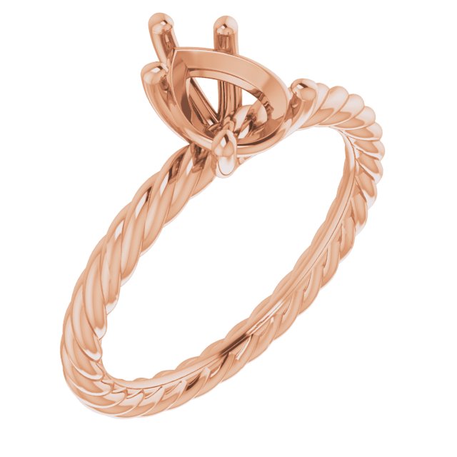 Solitaire Rope Engagement Ring