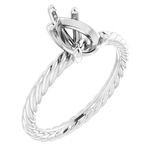 Solitaire Rope Engagement Ring
