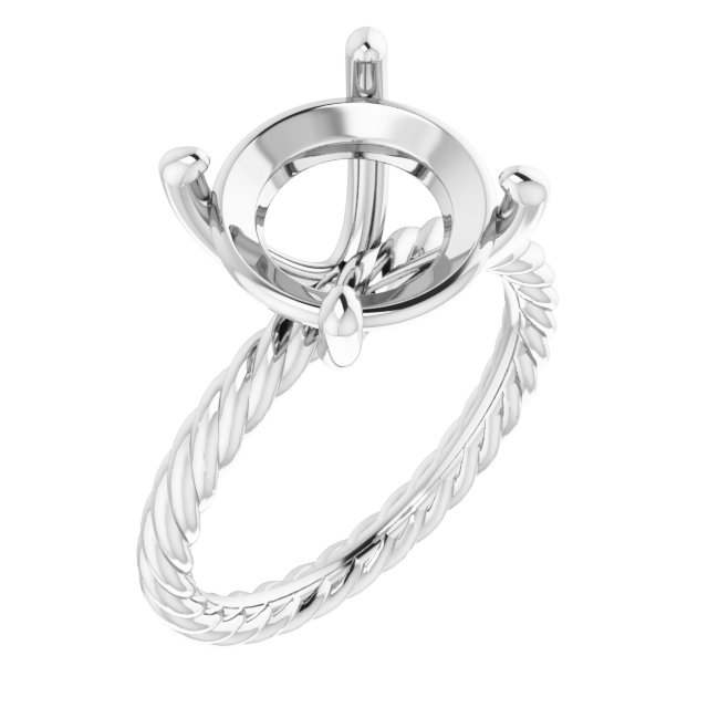 Solitaire Rope Engagement Ring