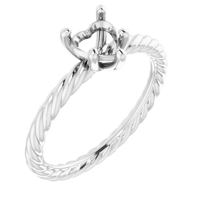 Solitaire Rope Engagement Ring