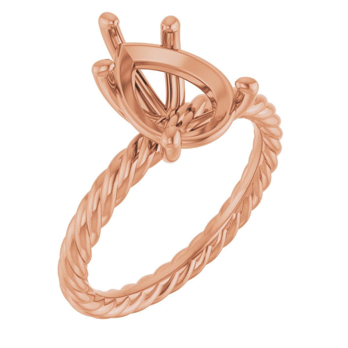 Solitaire Rope Engagement Ring