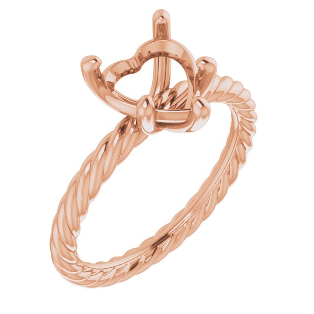 Solitaire Rope Engagement Ring