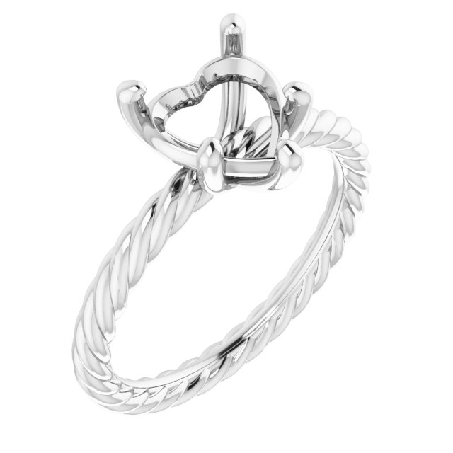 Solitaire Rope Engagement Ring