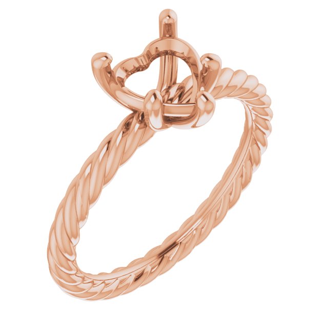 Solitaire Rope Engagement Ring
