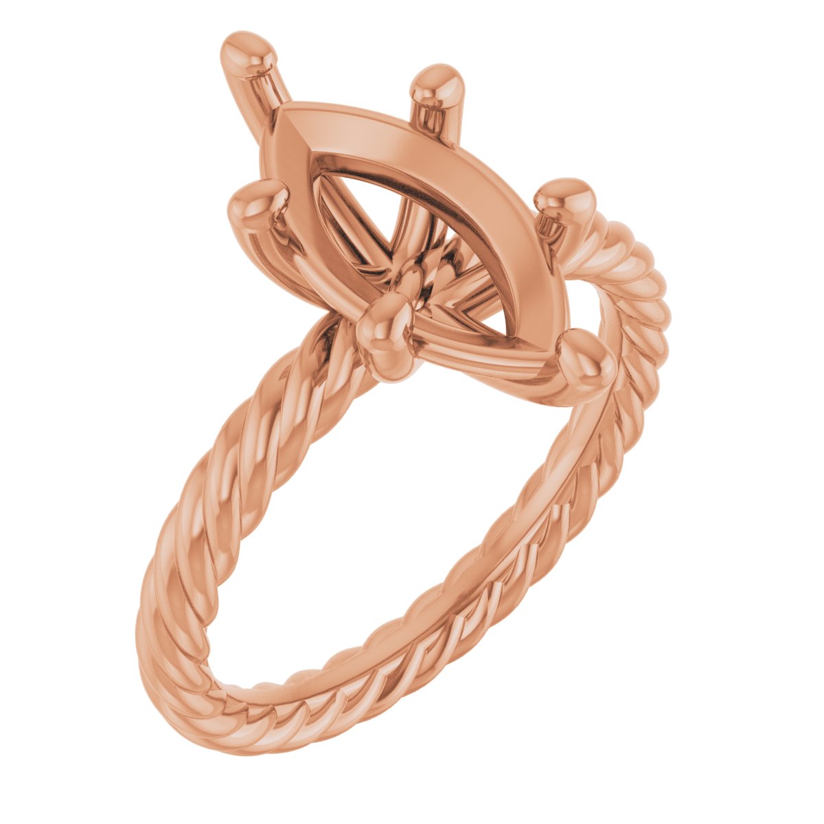 Solitaire Rope Engagement Ring
