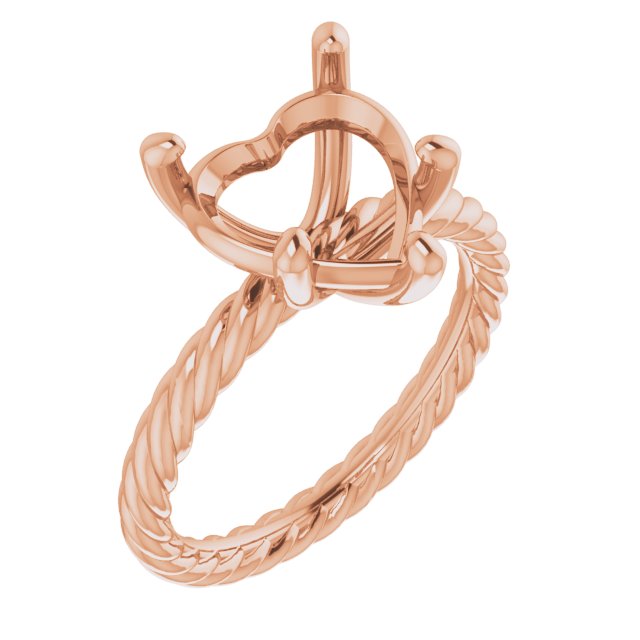 Solitaire Rope Engagement Ring