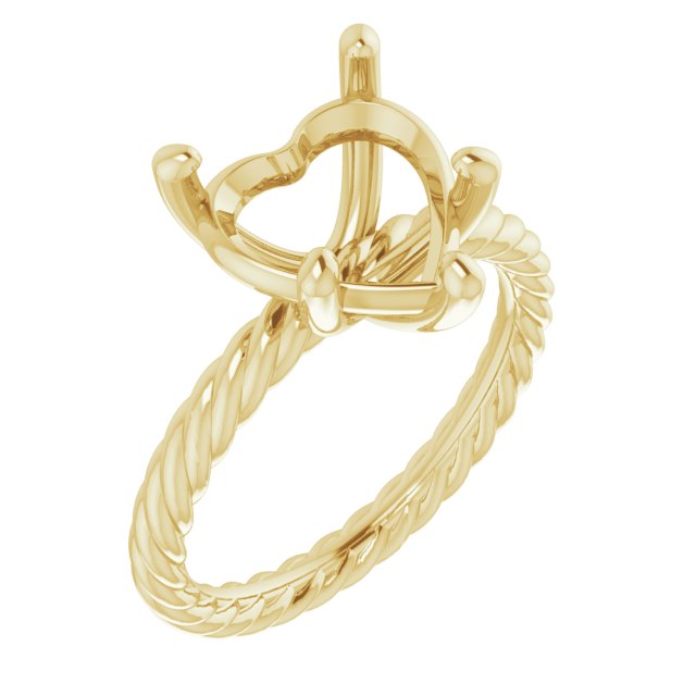 Solitaire Rope Engagement Ring